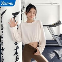 [Shop Giảm Giá] Áo Thể Thao Ngắn Dạo Phố Dance Top Nữ Dài Tay Rời Tập Yoga Áo Nhảy Jazz Chui Đầu Thu Đông Thể Dục Mặc