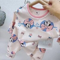 [Shop Giảm Giá] Quần Áo Mùa Thu Trẻ Em Quần Dài Nhung Đức Bé Không Xương Quần Áo Mùa Thu Phù Hợp Với Bé Trai Bé Gái Quần Lót Giữ Nhiệt Đức Nhung Bộ Đồ Ngủ Cho Bé