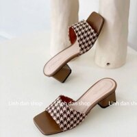 shop giày cao gót nữ đẹp bígize 40-45, size nhỏ từ 32_39.4p vuông quai ngang dày dặn,mũi vuông