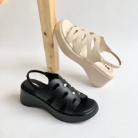 [shop giay minh thu] Sandal bánh mì nữ quai cắt laze MT131