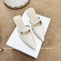 Shop giày nữ big size 77, mẫu sục đế bệt bít mũi size 32_45
