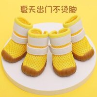 [Shop Hot sale] Giày chó mùa hè cho chó nhỏ chống bẩn giày thể thao cho chó cưng thoáng khí đế mềm rỗng dép cho chó cưng DDP