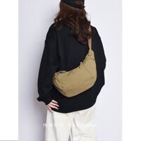 [Shop Hot sale] Túi sừng bò thương hiệu thời trang túi đeo chéo một vai vải giặt dung tích lớn kiểu Nhật cho nữ, Túi Đựng Bánh bao thể thao ngoài trời MO0O