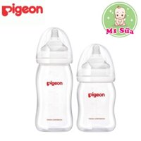 Shop M1 Sữa - Binh Sữa PIGEON Cổ Rộng PP Plus 160ml/ 240ml (Hàng Chính Hãng)