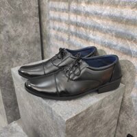 [Shop Minh Thư] Giày Tây Nam Thân Đen Đế Đen Có Dây Cột MT310