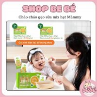 (Shop mới) Hộp 7 gói cháo gạo sữa mix hạt Mămmy nấu cháo bổ sung dinh dưỡng cho bé 6-7m & 8m+/- Step 1&2 30-50g/1gói