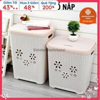 [shop mới+ xả kho] GIỎ NHỰA CÓ NẮP. rổ nhựa bền đẹp .rổ đựng quần áo, SIÊU XINH   [xả kho đón tết]