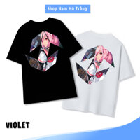 [Shop NAM MŨ TRẮNG] Áo Liên Quân tay lỡ form rộng vải Cotton - In Hình Violet Thứ Nguyên Vệ Thân Chibi