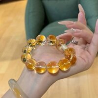 Shop Natural Citrine Otaku Girl Kiếm Tiền Làm Giàu Vòng Tay Pha Lê Biến Năng Lượng Vòng Tay Citrine Vòng Tay xtsc3.3