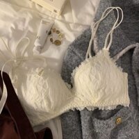 Shop Pháp Push-Up Cup Nhỏ Ngực Push-Up Ren Quần Lót Nữ Hỗ Trợ Chống Chảy xệ Không Vòng Thép Push-Up Ngực Áo Ngực Thoáng Khí 3.24