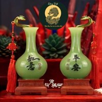 [SHOP THẦN TÀI] Bình tài lộc như ý RỒNG VIỆT, Bình ngọc onyx cao cấp kích tài lộc đặt ban thần tài