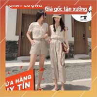 (Shop Uy Tín) Set Đồ Đôi Áo Ren + Quần Caro QC (một Bộ)