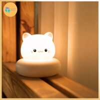 [Shop Xịn] Đèn Ngủ Để Bàn Cảm Ứng  Có Sạc Tích Điện Silicon Hình Thú Siêu Dễ Thương và An Toàn