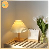[Shop Xịn] Đèn Ngủ Để Bàn Thân Gỗ BELLEVIE Đèn Bóng Led Phong Cách Vintage DN1