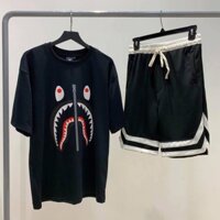 [shop yêu thích] Áo thun cá mập - short v đôi CAO CẤP - UNISEX