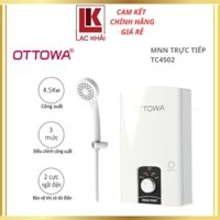 [Shopee - Lắp đặt 0Đ HN HCM] Máy tắm nước nóng trực tiếp 4500W OTTOWA TC4502, ELCB Chống giật