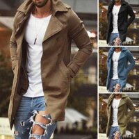 Shopee03 áo khoác nam trench coat áo khoác nam có túi áo khoác nam chống gió sành điệu có túi hoàn hảo cho mùa thu ít hơn