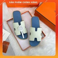 [Shopgiay1999] Dép lê HM sc kèm hộp siêu nét màu Xanh navy - Dép lê chữ H quai da có box bill đầy đủ