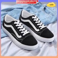 ✅shopgiayphutho19✅Giày vans đen sọc trắng Giày 𝐕𝐚𝐧𝐬 𝐎𝐥𝐝 𝐒𝐤𝐨𝐨𝐥 đen  van size nam nữ full hộp