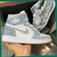 😊shophongtuyet😊Giày Jordan 1 cao cổ hyper royal xanh nỉ, Giày JD1 xanh nỉ cổ cao siêu hot 2021 Full Box Bill -ng* I -JKG