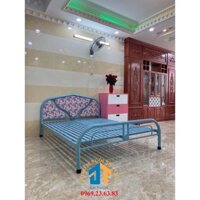 [SHOPLH89] -  Giường sắt 1m6 x 2m bảo hành 1 năm - MÀU XANH