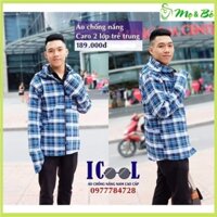 [Shopmebe] Áo chống nắng nam thô kẻ đẹp / áo nắng nam