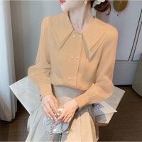 SHOPPRO - THỜI TRANG CÔNG SỞ - ÁO SƠ MI CÔNG SỞ KIỂU ÁO SƠ MI TAY BO DÀI PHỐI NÚT 2 LÁ CỔ 3A19 3A18 3A03 3A04 3A10 3A11