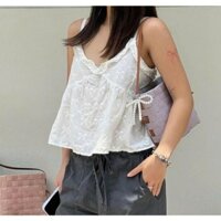 [SHOPPUMI] Áo 2s kiểu xô Morphine màu trắng freesize Pumi 16772