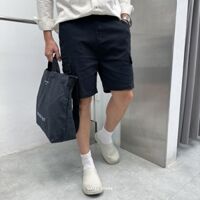 Short BT kaki túi hộp trơn - Đen