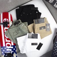 Short kaki nam Galvin giả jeans,quần short nam co giãn chất co giãn 19-Leo Vatino