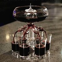 Shot Dispenser với 6 Shot Glass Shot Dispenser Hộp đựng rượu Hộp đựng rượu Hộp đựng và giá đỡ Thanh gia đình Phụ kiện imadvn