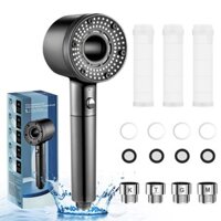 Shower Head Micro Nanobubble [New for 2024, Water Saving Over 80%] Shower Head Water Saving High Pressure High Cleaning Power Nanobubble Shower Head Ultra Fine Water Flow 6 Settings Mode Skin Care Pore Cleansing Gentle on Scalp Heat Retention Moisturizin