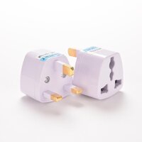 SHUNCHANG 1 PC Universal AU EU to UK AC Power Plug Travel Wall Adapter Converter White GB