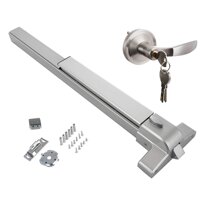 SHZOND Push Bar Panic Exit Device with Exterior Lever Stainless Steel Commercial Emergency Door Push Bar Suitable for Wood or Metal Door (Door Push...