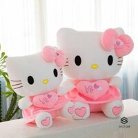 [Shztgm] 1 Cái 24cm / 30cm Sanrio Anime Kawaii Hello Kitty Sang Trọng Đồ Chơi Nơ Màu Hồng Đầm Tình Yêu Búp Bê Trang Trí Dễ Thương Trẻ Em Quà Tặng Quà Giáng Sinh Mới