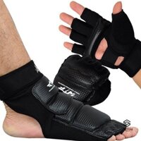 [Shztgm] 1 Cặp Găng Tay Karate Võ Taekwondo Da Chân Thiết Bị Bảo Vệ Nửa Ngón Tay Quyền Anh Bảo Vệ Chân Bảo Vệ Mới