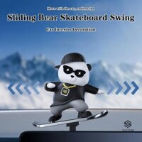 [Shztgm] Đồ trang trí ô tô Mini Trượt ván Gấu Hoạt hình thời trang Gấu Búp bê Bảng điều khiển trung tâm Gấu di chuyển Trang trí nội thất Mới