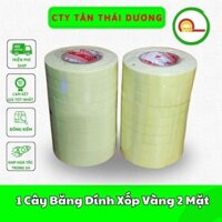 Sỉ 1 Cây Băng Dính Xốp Vàng 2 Mặt Các Kích Cỡ Dài 4 mét