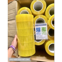 Sỉ 1 dây 6 cuộn Băng dính trong bản rộng 5cm cuộn to 3KG siêu dính chuyên dùng cho đóng gói hàng
