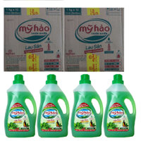 Sỉ 1 thùng 12 chai nước lau sàn  Mỹ Hảo hương bạc hà chai 1L