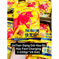 Sỉ 1 thùng kẹo bò húc gói 324gram. Thùng 24 gói