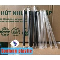 Sỉ 1 thùng ống hút màng bọc từng cái, phi 6-phi 8-phi 12. Ống hút cà phê, sinh tố, trà sữa chuyên dùng cho hàng quán