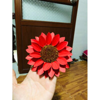 Sỉ 10 bông Hướng Dương màu đỏ trang trí cháp Tết,bình hoa