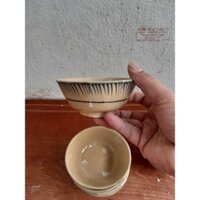 Sỉ 10 cái chén cơm phết gốm kiểu xưa size 12