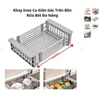 SỈ 10 KHAY INOX CO GIÃN GÁC BỒN RỬA CHÉN