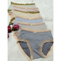 Sỉ 10 Quần Lót Cotton pha ren Hoạ Tiết Chấm Bi Đáng Yêu Cho Phái Nữ 0387