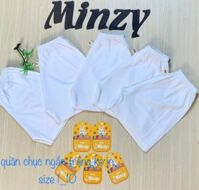 Sỉ 10 quần ngắn trắng thun lạnh Minzy cho bé sơ sinh