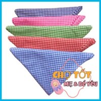 Sỉ 10 tã chéo cotton caro và màu cho bé sơ sinh size lớn (75×35 CM)
