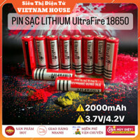🔴Sỉ 10 Viên Pin 18650 3.7V Dung Lượng 2000mAh - Dùng Cho Quạt Cầm Tay, Đèn Pin