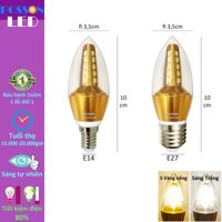 Sỉ 100 Bóng đèn Led 5w quả nhót nến đuôi E14 E27 lựa chọn đui Posson LCP-Ex - E27 Sáng vàng